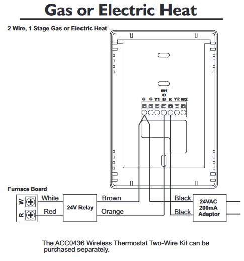 Totaline Wireless Thermostat Receiver, Totaline Thermostat Wiring Diagram P374a