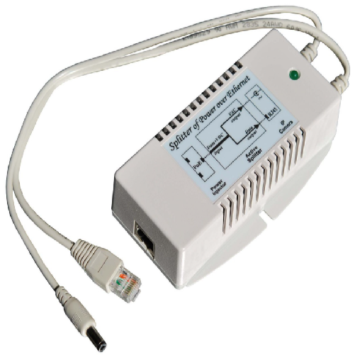 POE-SPLT-4848G-P | Gigabit PoE Splitter/Voltage Converter, 48V 802.3at  Input, 48VDC Wire Terminal (20W) and 48V 802.3at Passthru PoE Output, Max  50W